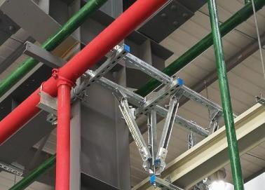 西陵该抗震支架的整体式支吊架结构协调性好